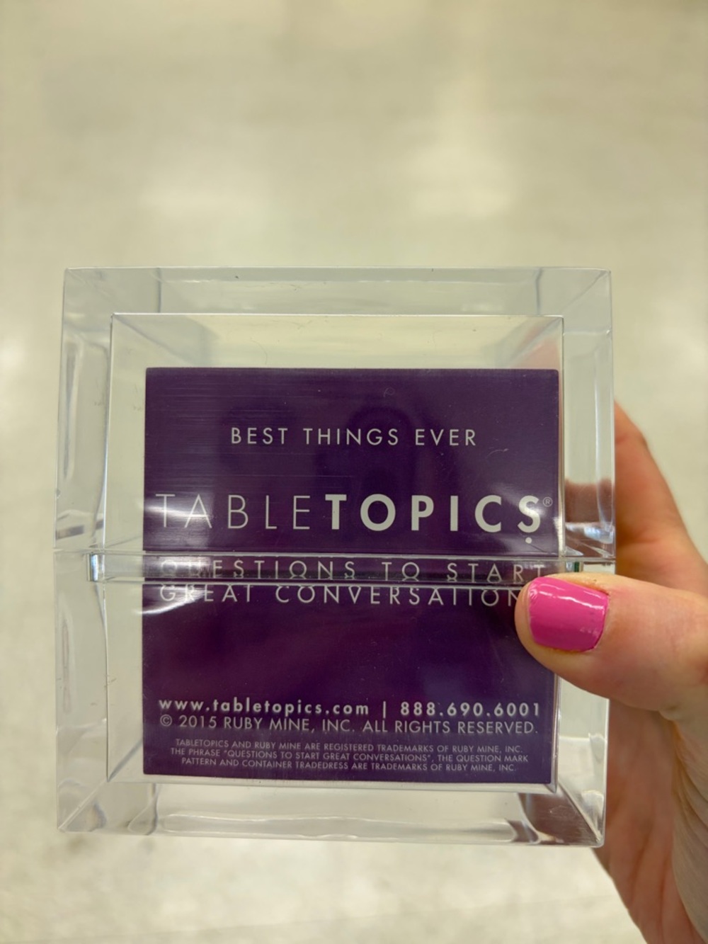 TableTopics Conversation Starter Cards - Deep Purple